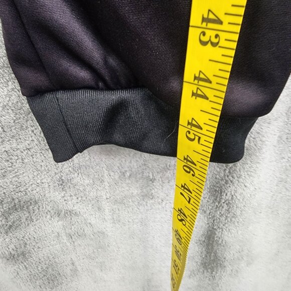 Mens Black Vintage OKW Wolfpack Track Pants Drawstring Elastic Waist Size XL - Picture 8 of 9